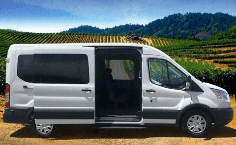 Our 9 Guest Person Ford Transit $110 an hour Credit card or $100 cash an hour with a 6 hour Minimum, Our Karaoke Van. Napa Only Price