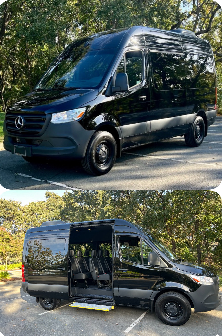 10 Passenger Mercedes Sprinter Non Limousine Seating